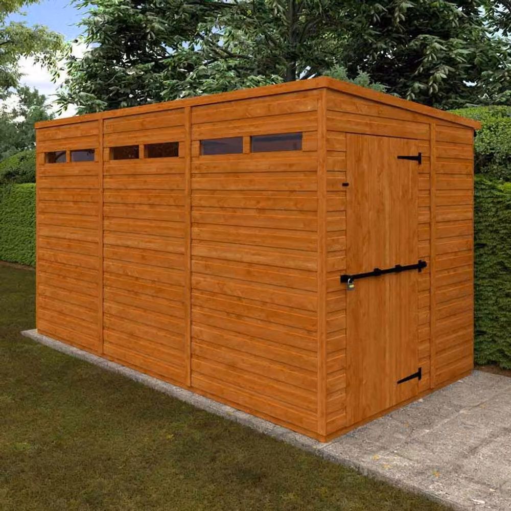 Buttercup Farm 12x6 Flex Pent Security Wooden Chicken Coop in Burnt Orange, W175 x D175 x H203 cm – 2