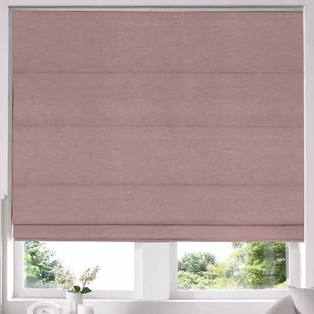 Simply Collection Iowa Silk Essence Made to Measure Blackout Roman Blind in Pink