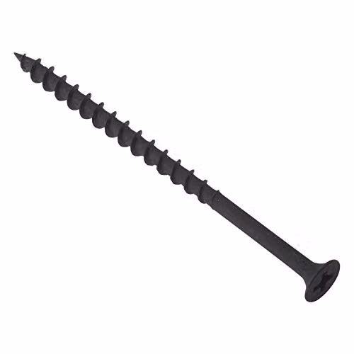 ForgeFix Drywall Screws with Coarse Thread in Black Phosphate, 200 Pack