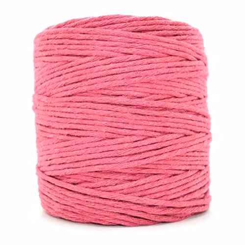 SolaDirect Pink Macrame Cord, 300 m of 2 mm Thick Natural Cotton Thread Yarn for DIY Crafts and Home Decoration