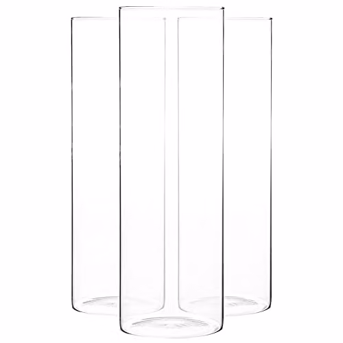 Argon Tableware Scandi Glass Open Storage Jars, 2 Litre, 3 Pack, Transparent