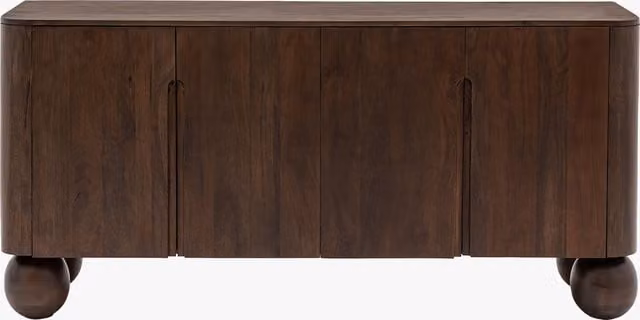 Perch & Parrow Orb Mid-Century Mango Wood Sideboard in Brown