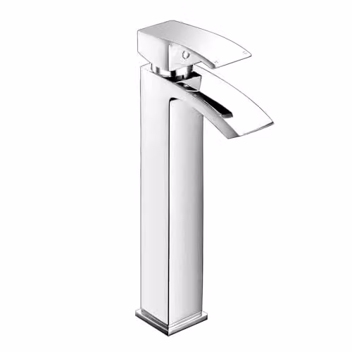 Tesa Waterfall High Rise Basin Mono Mixer Tap and Pop Up Waste in Chrome