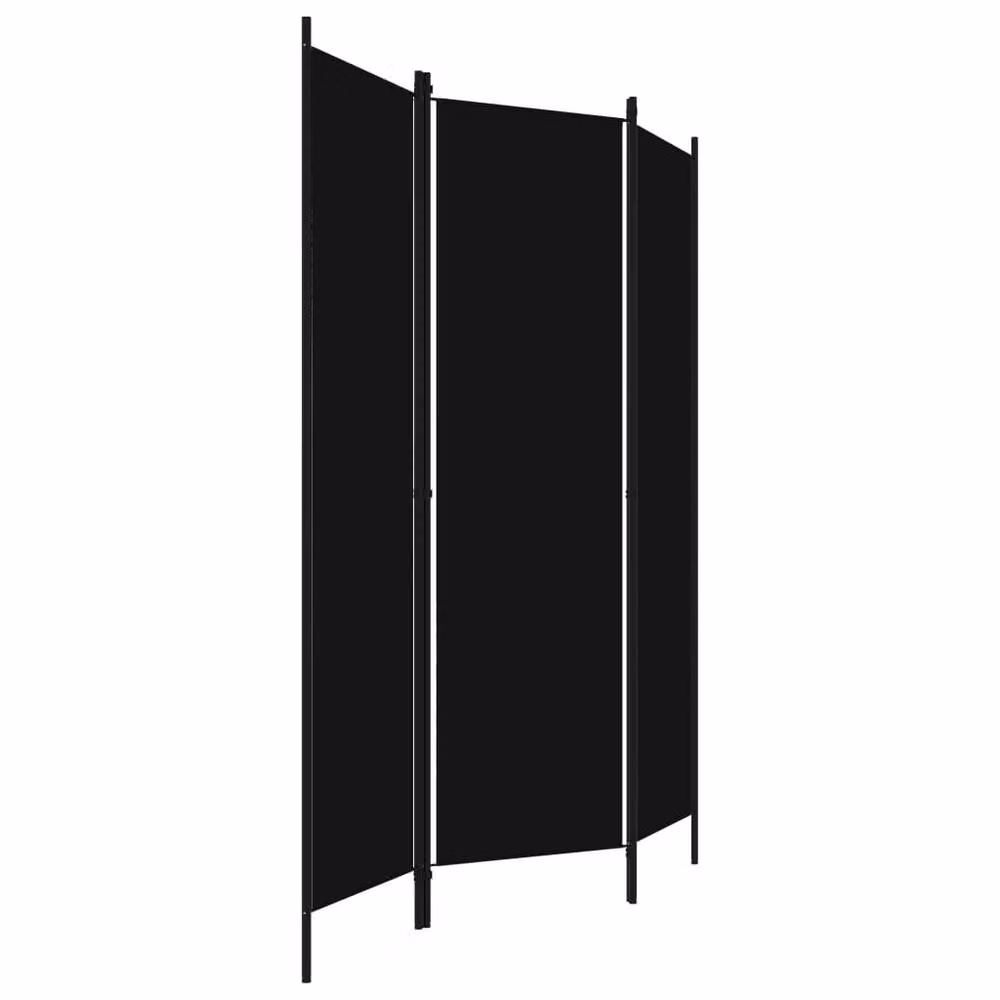 Berkfield Home 3-Panel Room Divider in Black, W/H: 150 x 180 cm – 2
