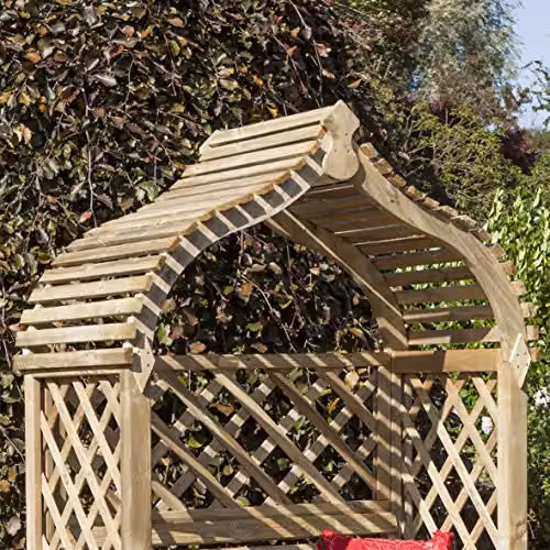 Rowlinson Jaipur Arbour Double Seat in Brown, W: 133 cm, H: 207.5 cm, D: 80 cm – 4
