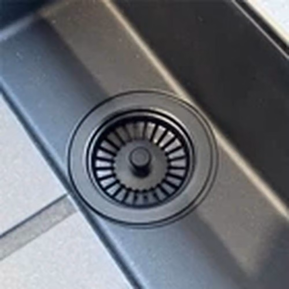 EONLION Matt Black Plastic Kitchen Sink Basket Strainer Waste Accessory – 3