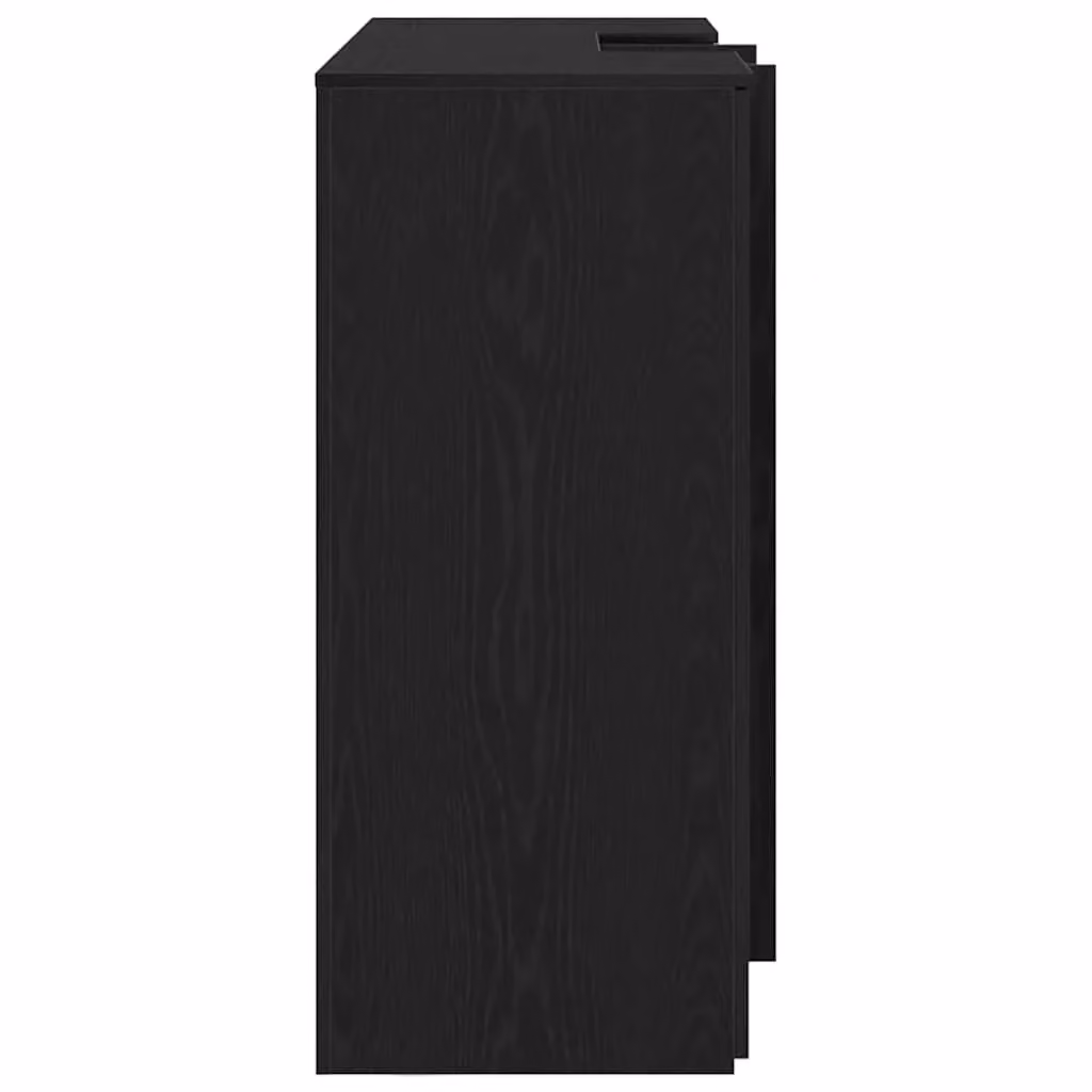 Berkfield Home Reception Desk in Black Oak, W/D/H: 155 x 50 x 103.5 cm – 3