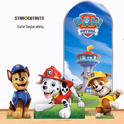 Star Cutouts SC4598 Paw Patrol Chase, Marshall and Rubble Multi Pack Cardboard Cutouts, Multicolour, Height: 66 cm – 4