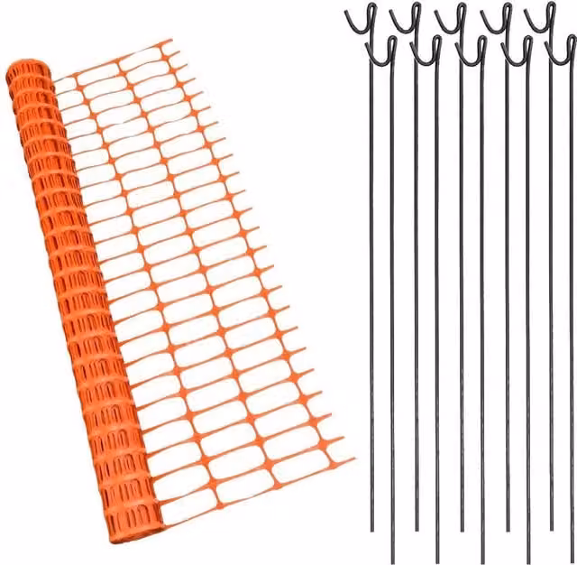 True Products Orange Plastic Barrier Mesh Fence 25m