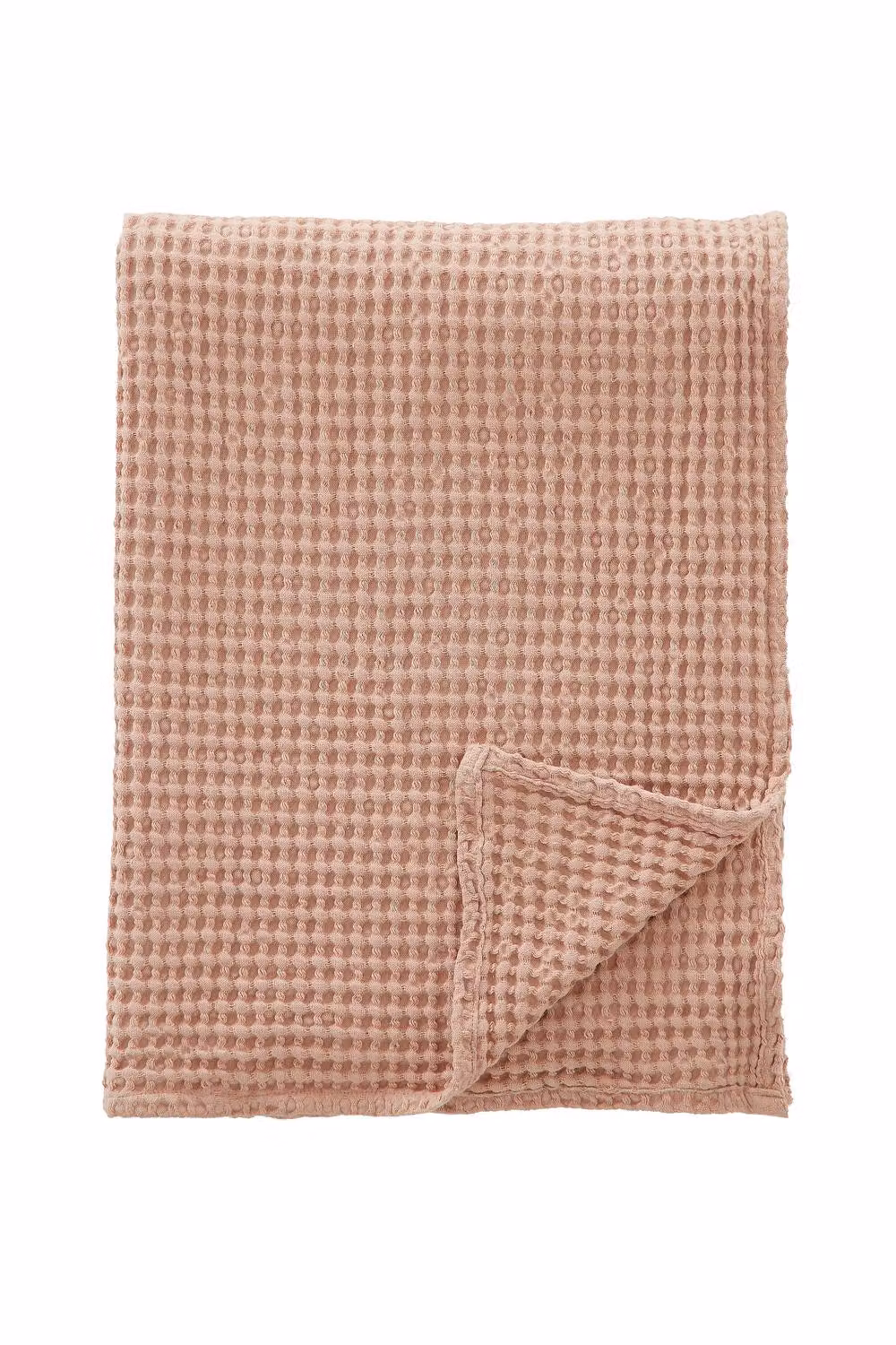 Pineapple Elephant Jaipur Chunky Waffle Cotton Throw Pink W/D/H: 150 x 200 cm – 2