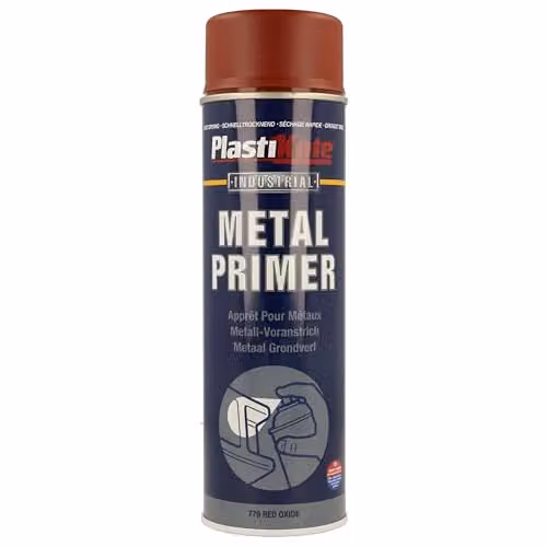 Plasti-kote 779 Quick Drying Industrial Primer, Red Oxide, 500 ml