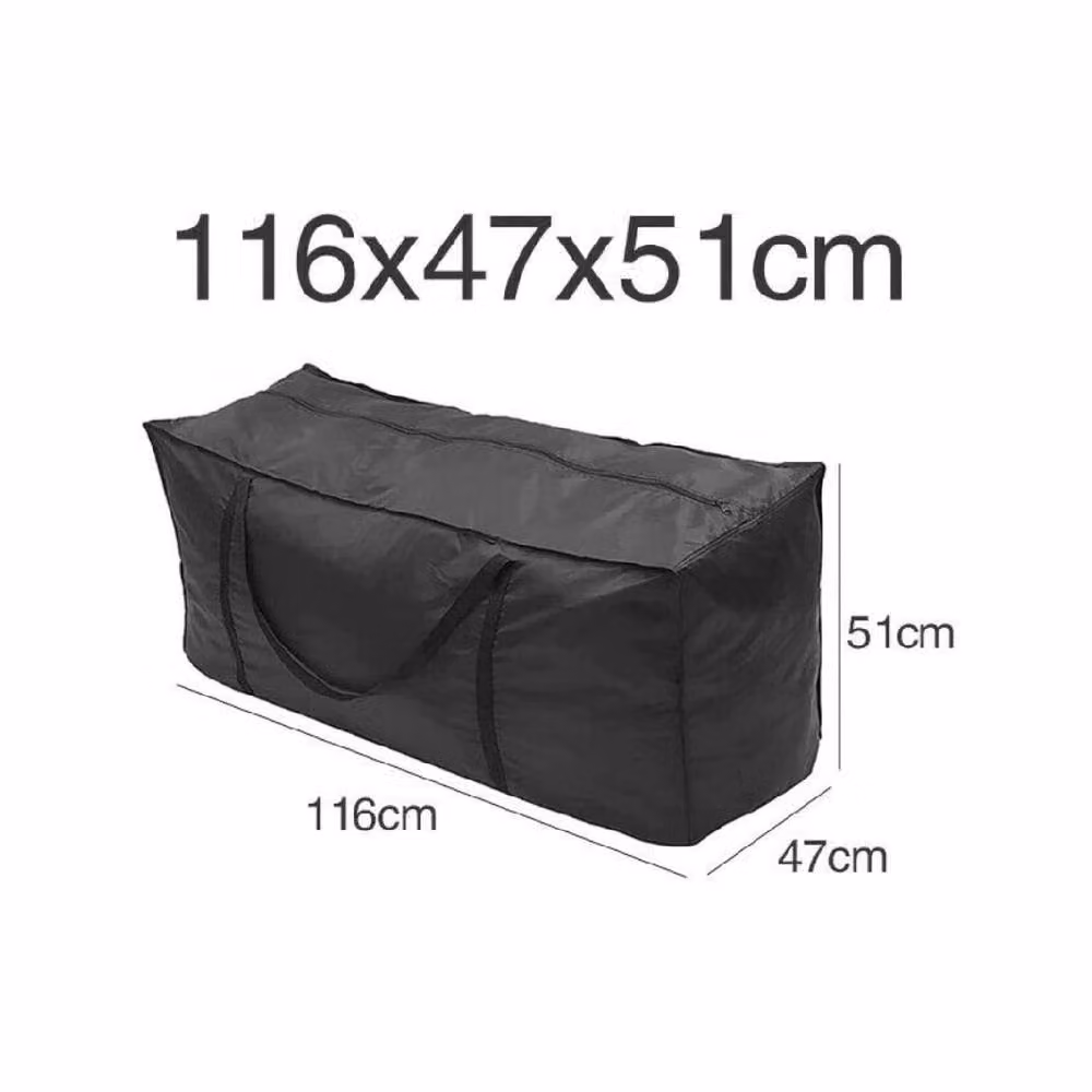 SPETLEK Waterproof Furniture Cushion Storage Bag, Black, W: 116 cm, D: 47 cm, H: 51 cm – 2