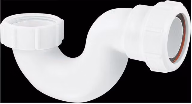 McAlpine Q10 Space Saving 1.5 inch 19mm Multifit Outlet Bath Trap in White