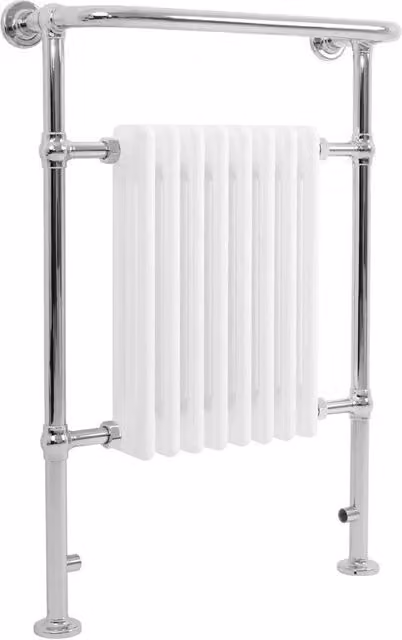 Monstershop Traditional Heated Towel Rail Radiator in White, W/H: 95 x 66 cm – 1