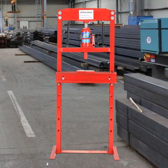 Livingandhome Red Floor Standing Steel Hydraulic Press Machine