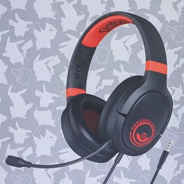 Pokeball PRO G1 Wired Over-Ear Gaming Headphones - Black and Red