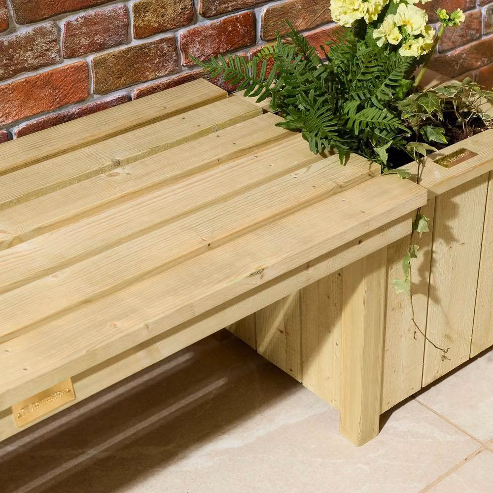 Rowlinsons Signature Heritage Classic Garden Bench Accessory in Brown Spruce Wood, W117 x D50 x H6.5 cm – 2