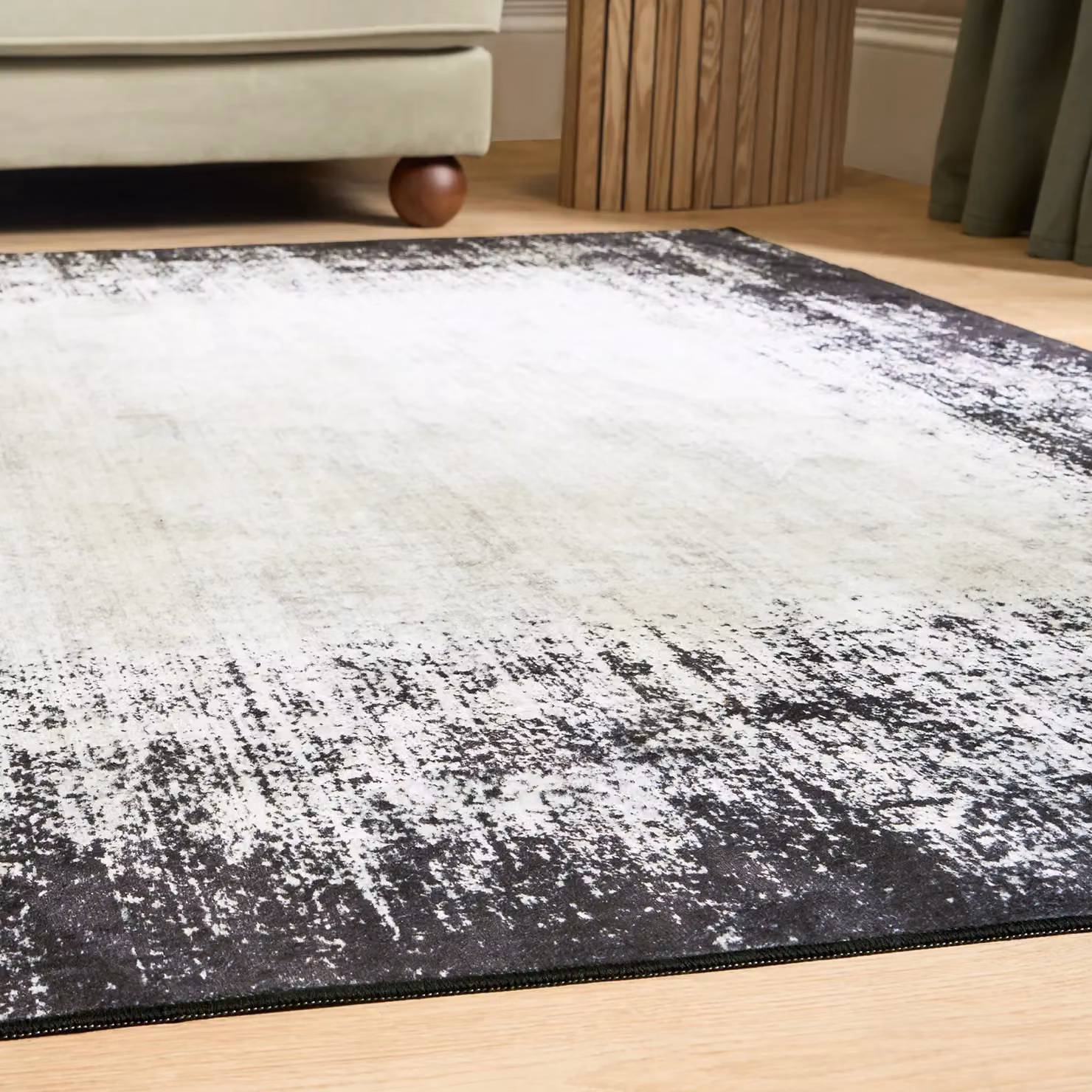 OHS Abstract Modern Non-Slip Washable Soft Runner Rug in Beige, W/D/H: 160 x 230 cm – 2