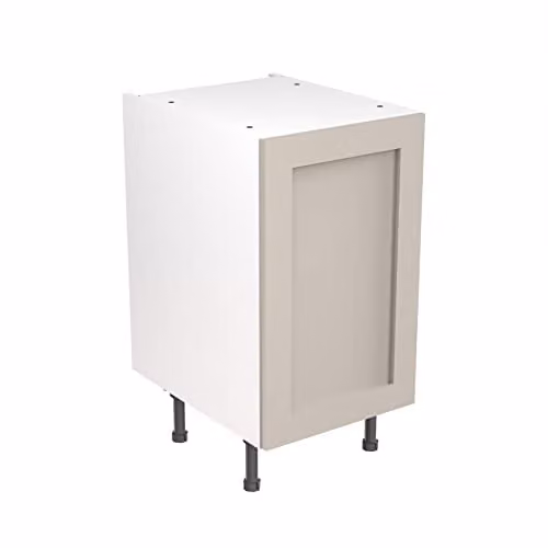 Kitchen Kit Shaker Door Flatpack Base Cabinet in Light Grey Matt, W/H: 45 x 87 cm – 1