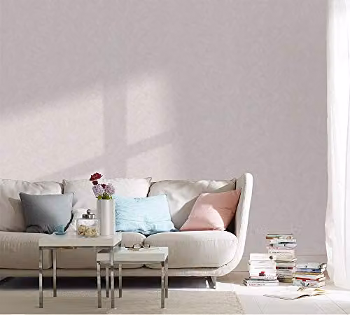 Marburg Grey Plain Minimalist Wallpaper Roll, W: 0.53 m, L: 10.05 m – 2