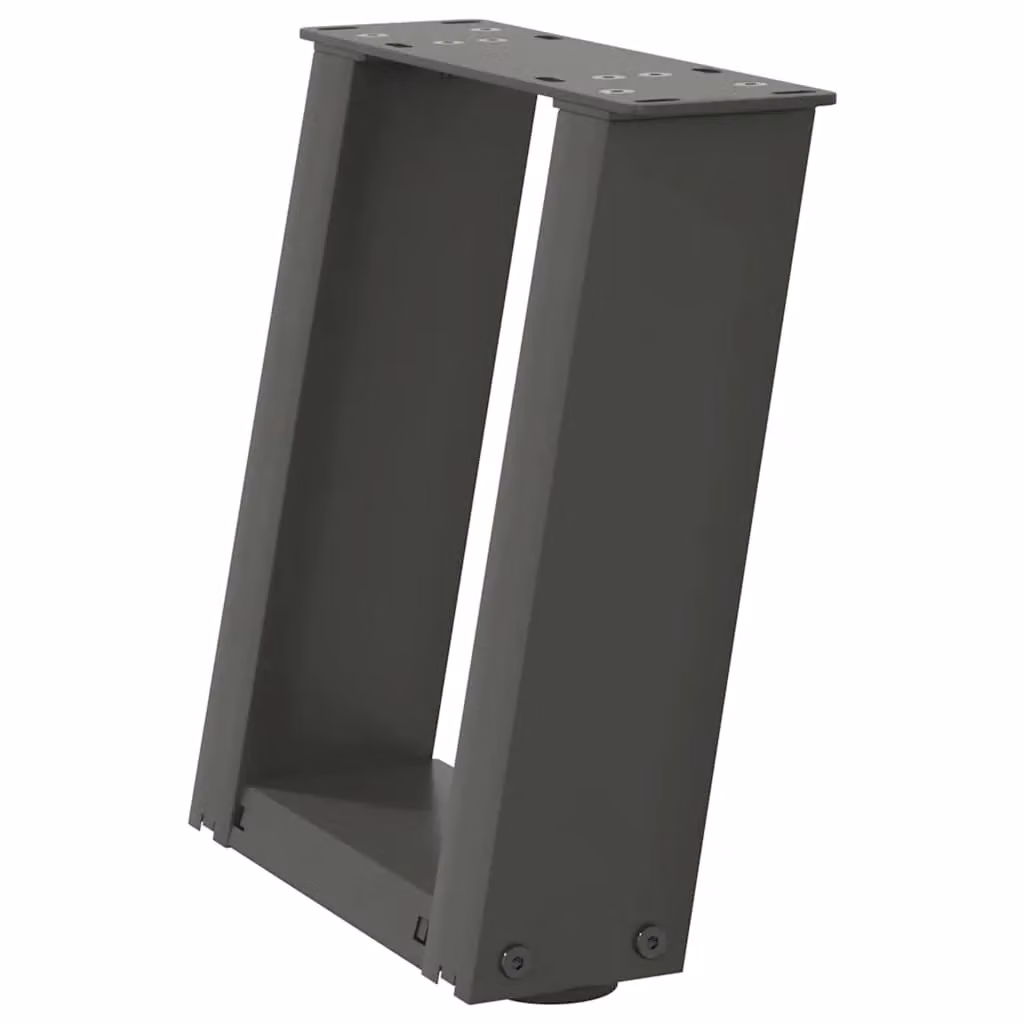 Berkfield Home U-Shaped Steel Coffee Table Legs, 2 Pieces, Anthracite Black, W/D/H: 30 x 30 x 30 cm – 3