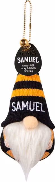 History & Heraldry Samuel Pre-personalised Lucky Gonk Mascot Keyring in Black