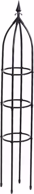 Garden Gear Black Metal Obelisk Support, Height: 120 cm