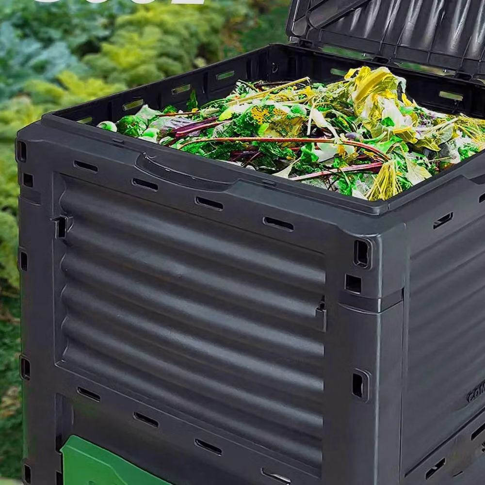 FLAVORA 300L Garden Composter Bin in Black, H 82.5 cm x W 50 cm x D 60.7 cm – 3