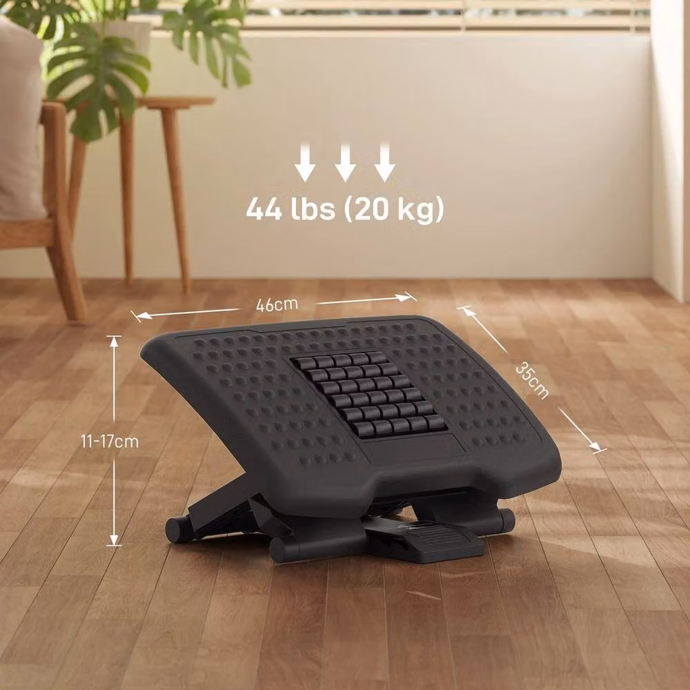 KORVIXA Ergonomic Under Desk Foot Rest in Black – 2