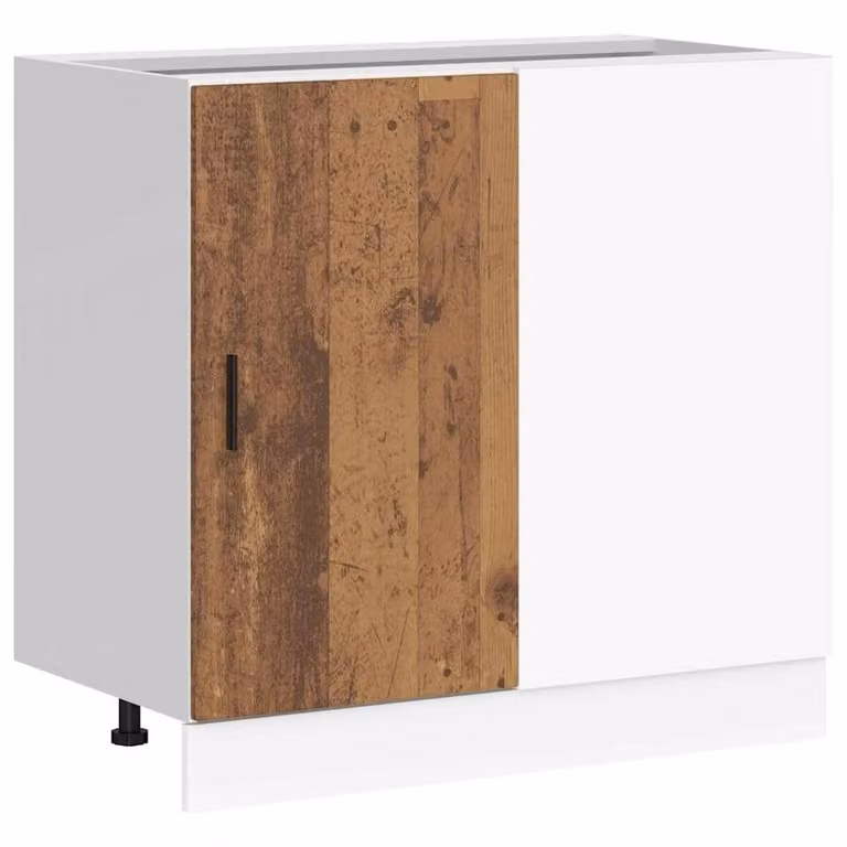 Berkfield Home Rustic Brown Sink Base Cabinet with Sliding Doors