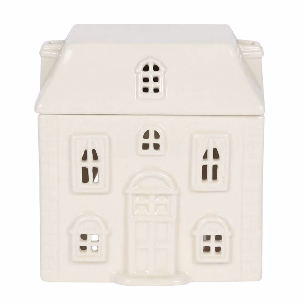 Marco Paul White Ceramic House Oil Burner for Tealights – 2