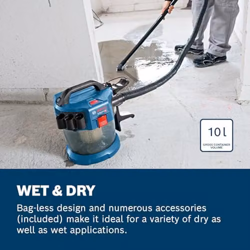 Bosch Professional 18V System Industrial Dust Extractor GAS 18V-10 L Blue – 5