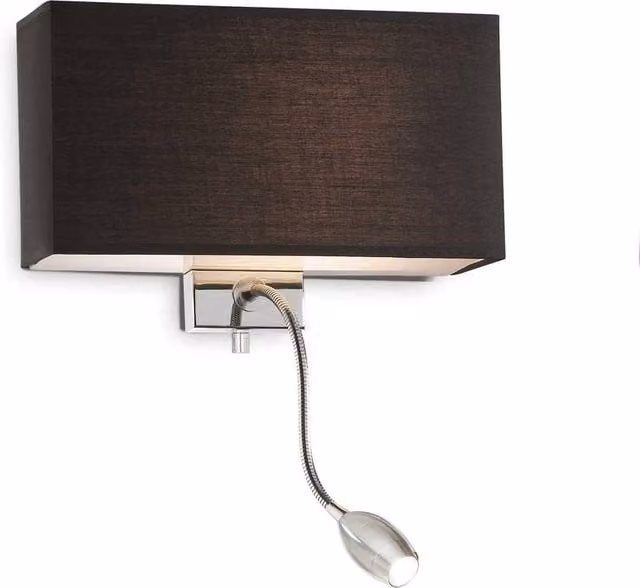 Netlighting Hotel Adjustable Indoor Wall Light in Black with E27 Socket