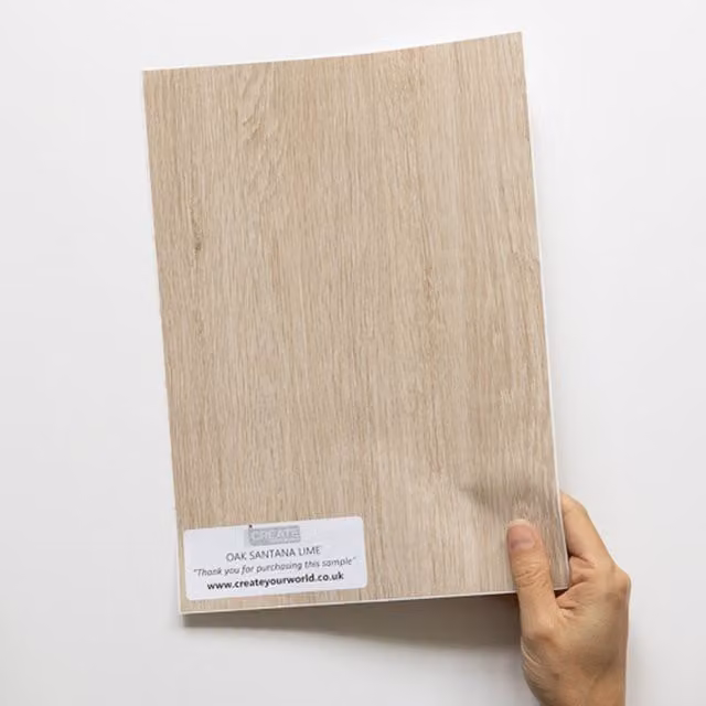 dc fix Oak Santana Lime Self Adhesive Vinyl Wrap for Kitchen Doors and Worktops, Beige/Grey, A4