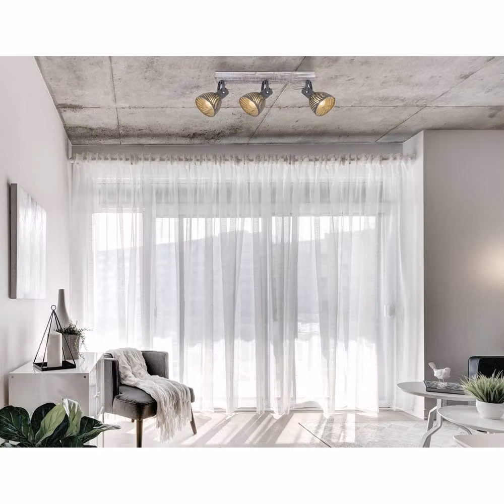 Netlighting Mori Industrial Ceiling Spotlight Bar in Grey Wood, L 54 cm – 4