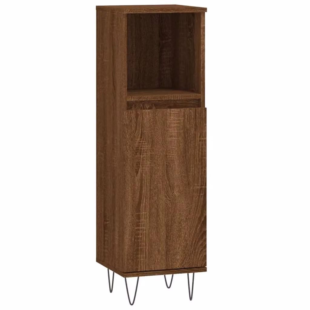 Berkfield Home Brown Oak Bathroom Cabinet W/D/H: 30 x 30 x 100 cm – 2