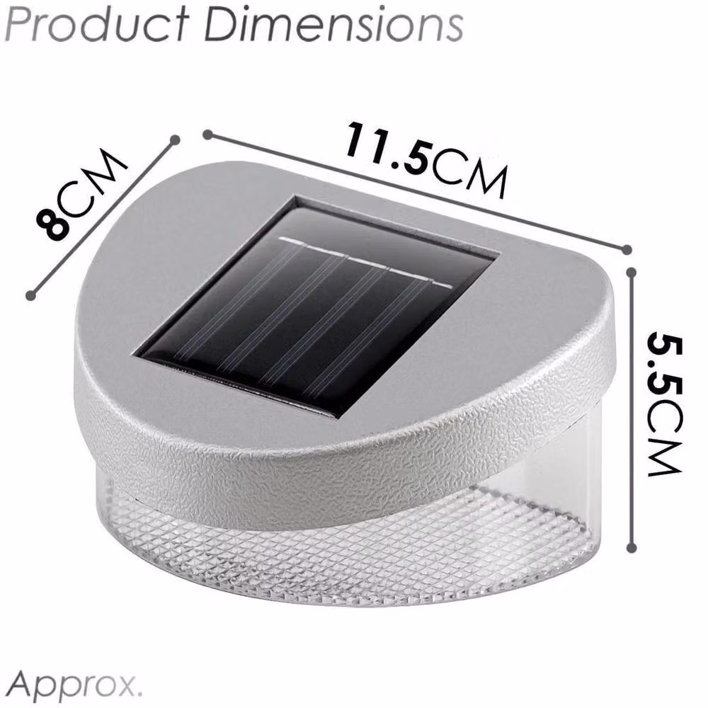EONLION 12 Pack Solar Powered LED Garden Deck and Step Lights in Grey – 2