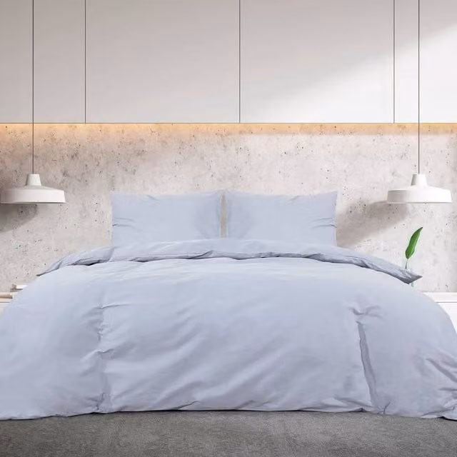 Berkfield Home Elegant Grey Microfibre Duvet Cover Set, W: 260 cm x D: 220 cm – 1