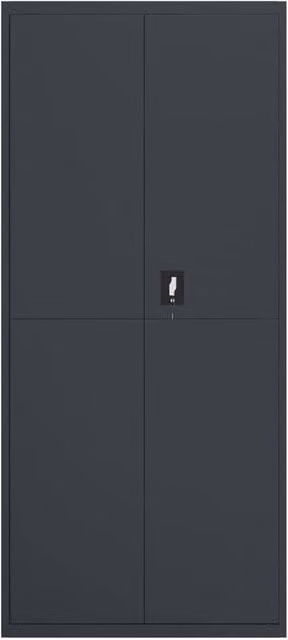 Berkfield Home Durable Steel File Cabinet in Anthracite, W/D/H: 90 x 40 x 200 cm