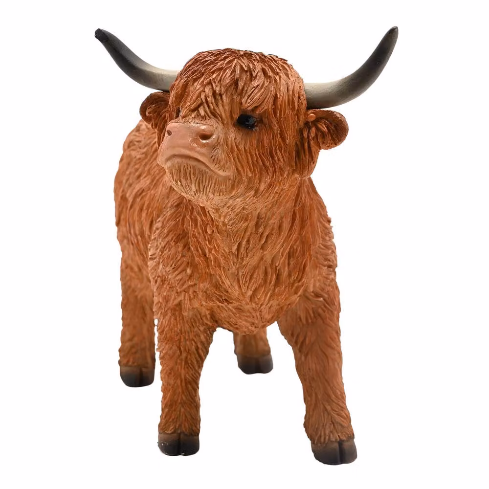 Naturecraft Small Standing Highland Cow Figurine in Brown – 2