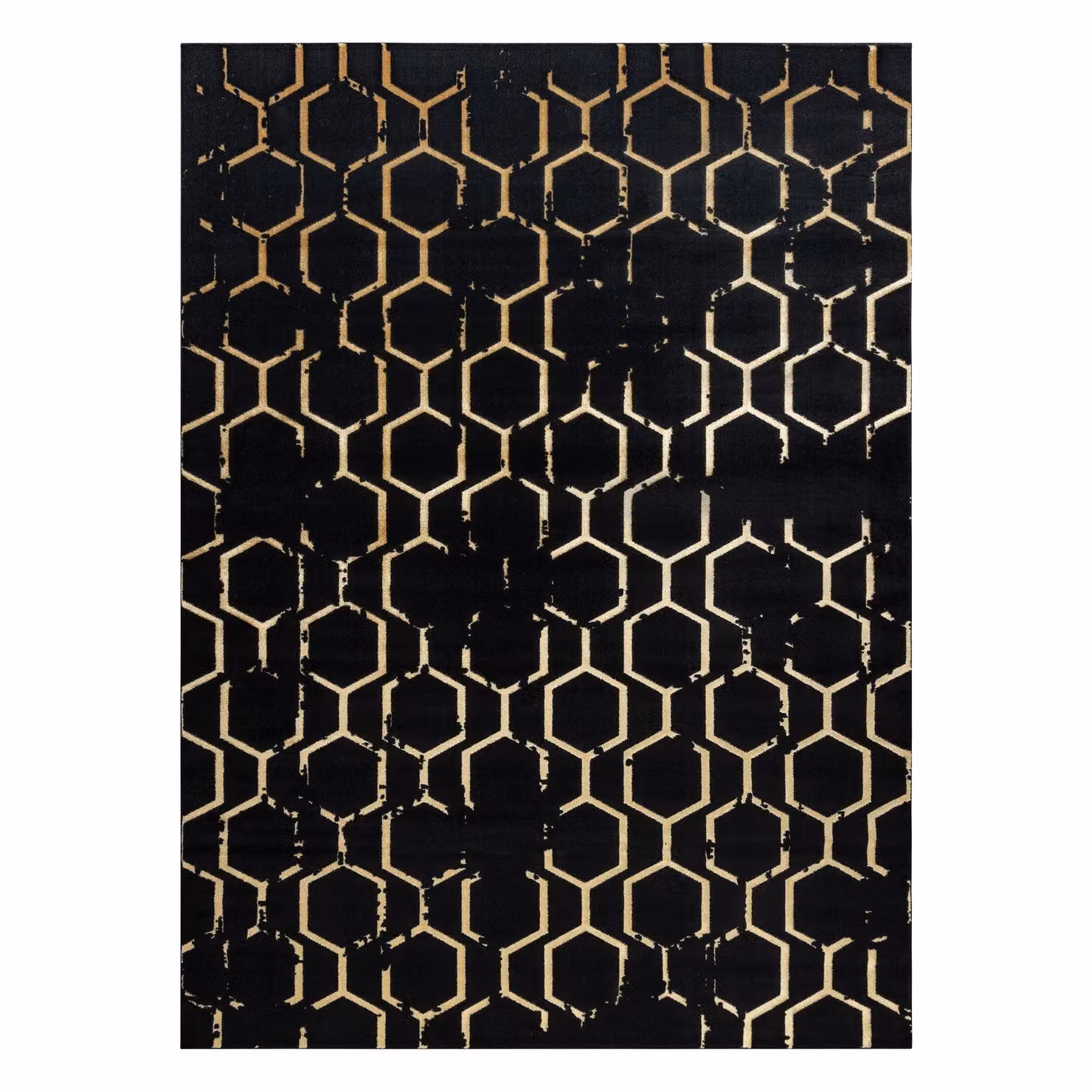 RugsX Gloss Geometric Art Deco Rug in Black and Grey, W/D: 120 x 170 cm – 3