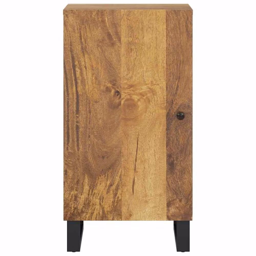 Berkfield Home Solid Mango Wood Sideboard with Door in Brown, W/D/H: 40 x 31 x 75 cm – 3