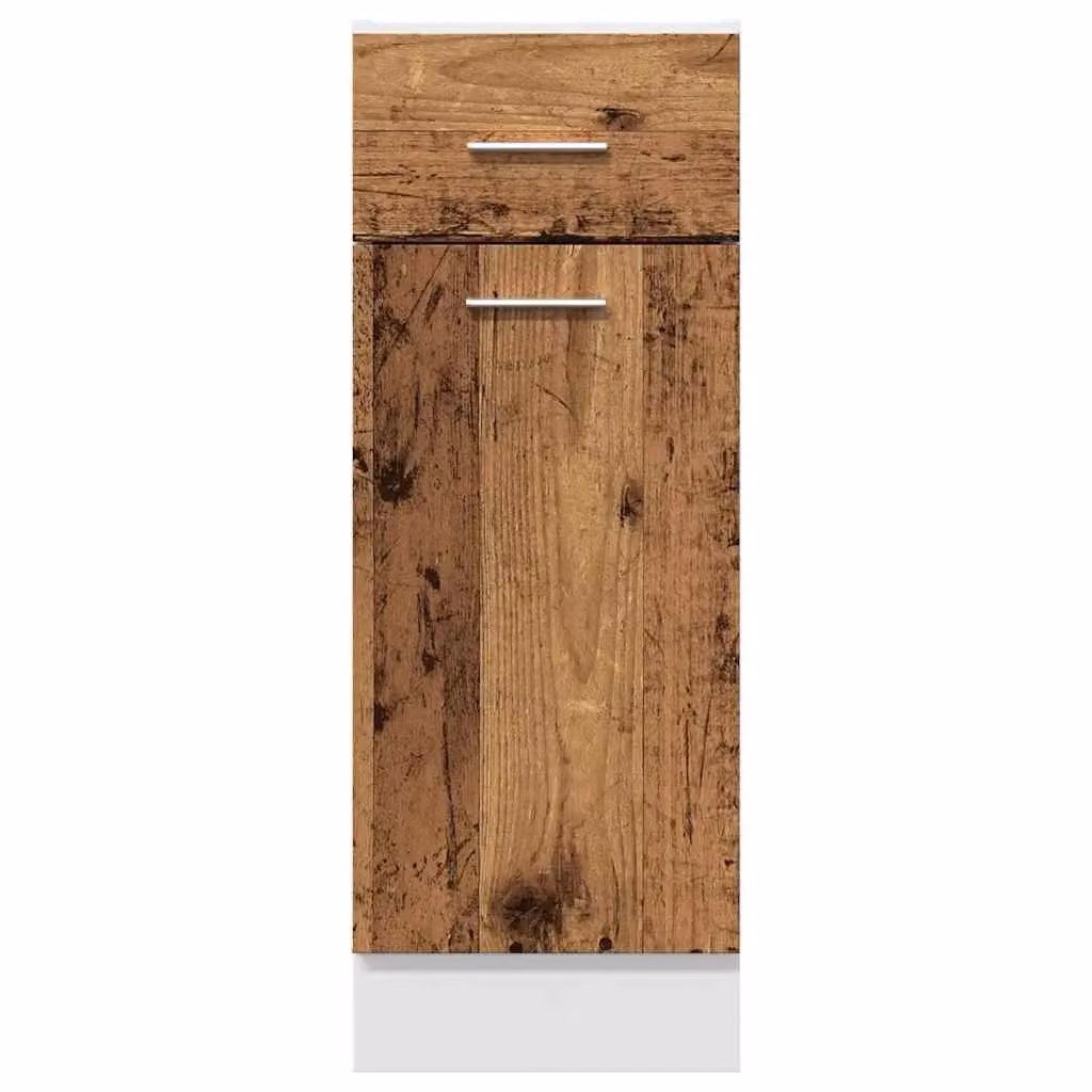 Berkfield Home Brown Modern Kitchen Base Unit with Internal Drawers and Shelves, W/D/H: 30 x 46 x 81.5 cm – 2