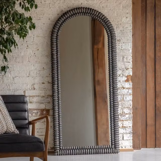Terrys Pimlico Arch Leaner Mirror, Black, W: 77 cm, H: 170 cm