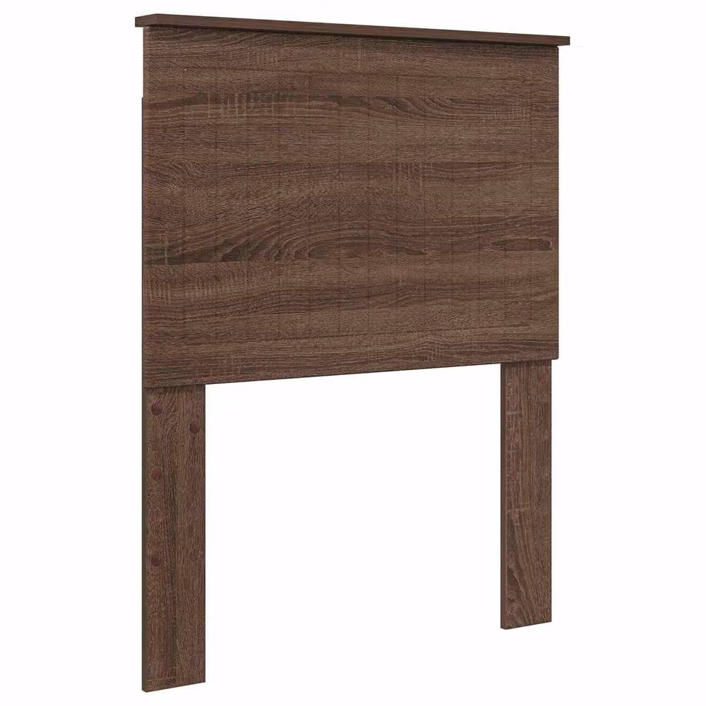 Berkfield Home Modern Bed Frame with Headboard in Brown Oak, Solid Pine and Engineered Wood, W: 75 cm, L: 190 cm – 4