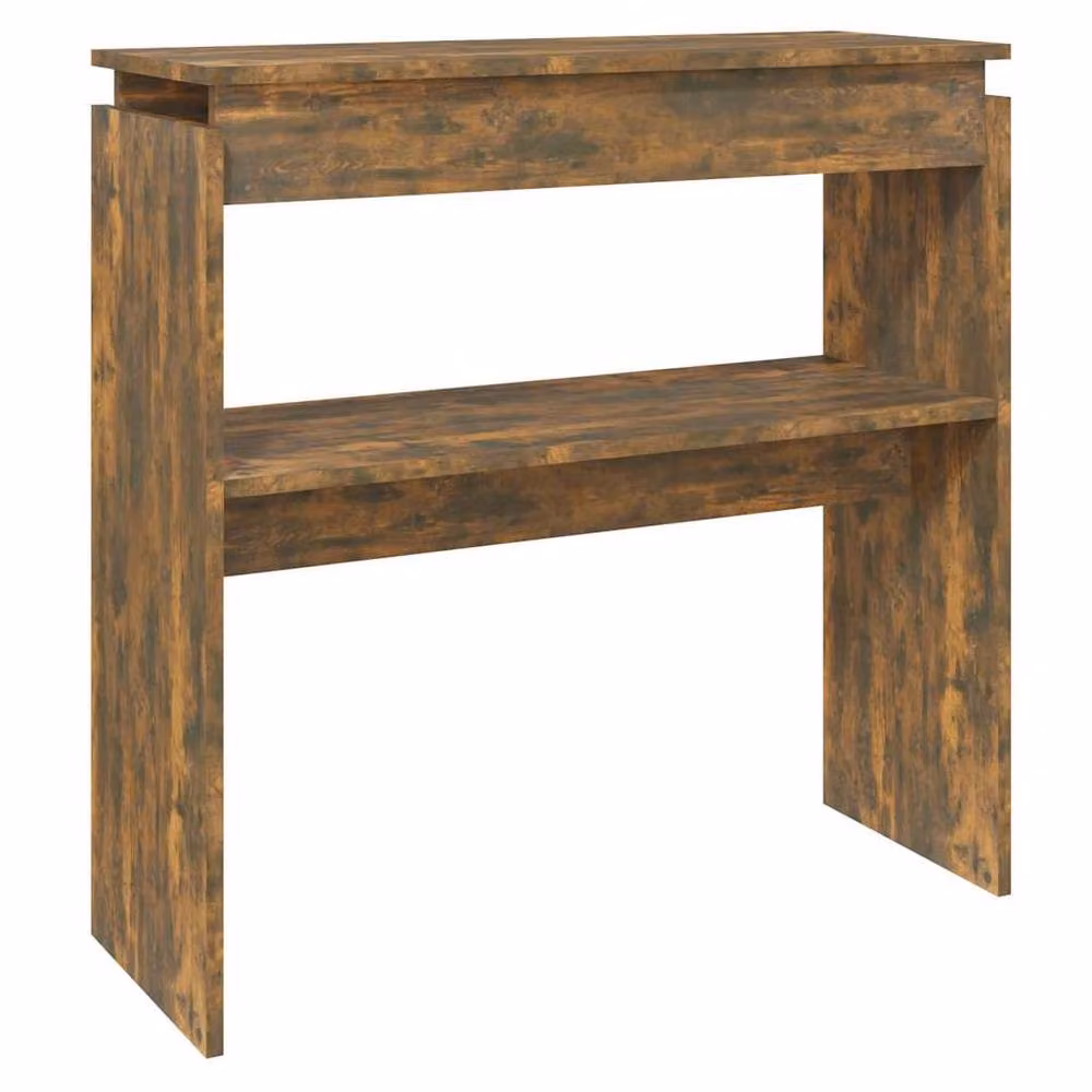 Berkfield Home Decorative Console Table in Smoked Oak Brown, W/D/H: 80 x 30 x 80 cm – 3