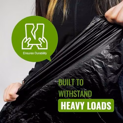 Ecobag Black Eco-Friendly Wheelie Bin Liners, 240L, 18 Microns – 7