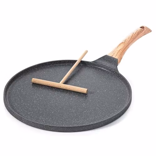 ATEK Non-Stick Aluminium Crepe Pan in Black, 26 cm – 6