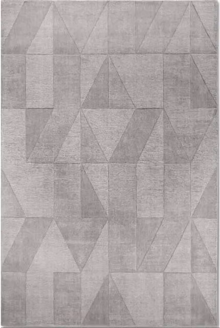 Villeroy & Boch 1906 Ursule Grey Wool Rug with Handwoven High Low Pile, W: 80 cm, L: 150 cm – 1