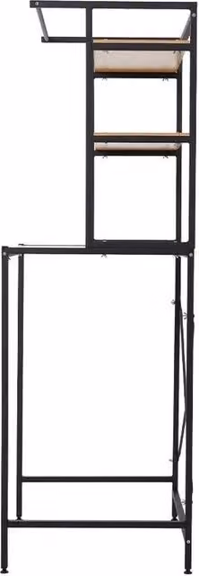 Kelvenix Black Metal Freestanding Washing Machine Space Saving Storage Rack
